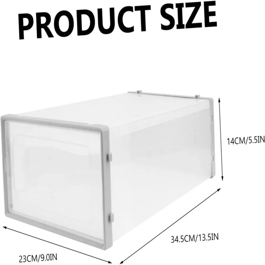 Stackable Clear Shoe Boxes 12 Pack