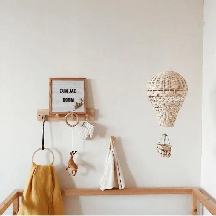Rattan Hot Air Balloon Decor Hand-woven Wall Hanging Decor