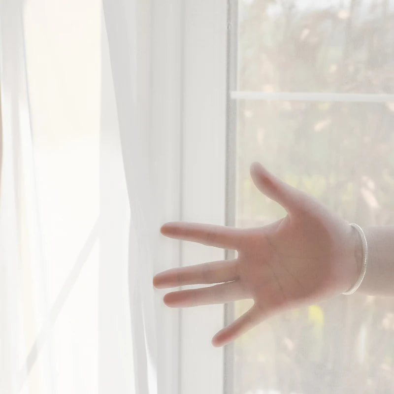 Solid White Sheer Curtains