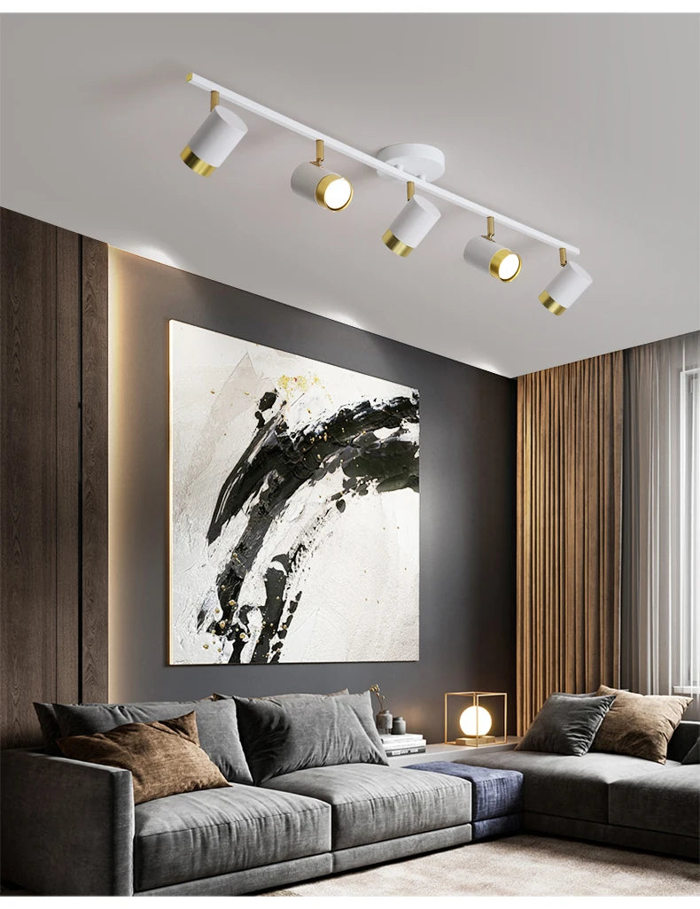 Long Linear LED Spotlight Chandelier