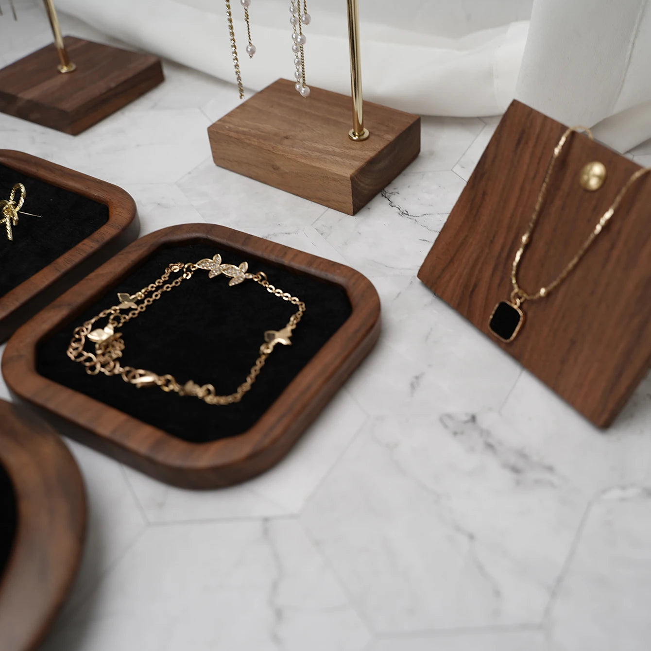 Solid Wood Jewelry Display Tray