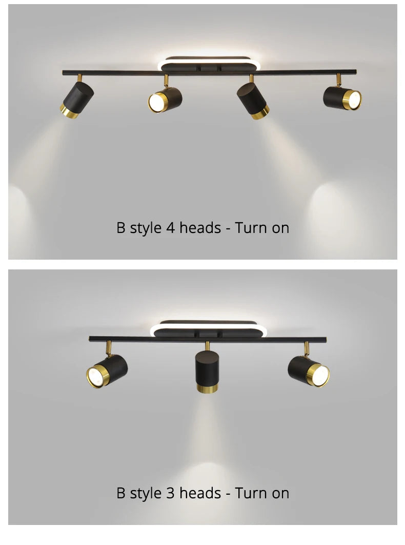 Long Linear LED Spotlight Chandelier