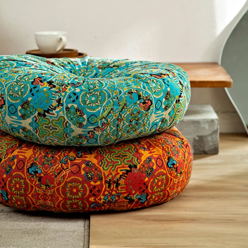Boho Velvet Tufted Floor Cushion