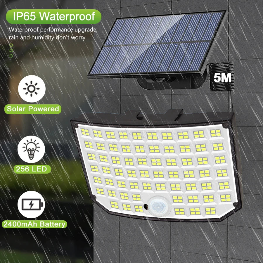 Solar Security Flood Light with Remote