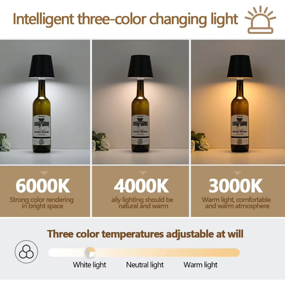Wireless Wine Bottle Table Lamp