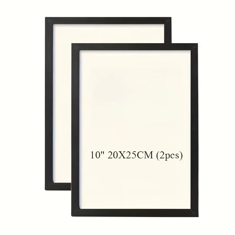 Vintage Wood Photo Frames Pair