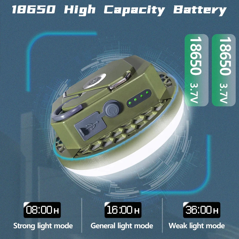 9900mAh Rechargeable Powerful Light Camping Lantern with Magnet Strong