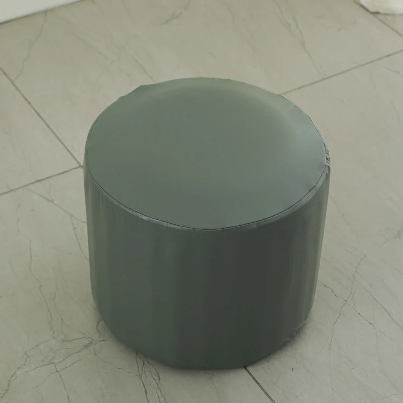 Stretch PU Leather Ottoman Cover
