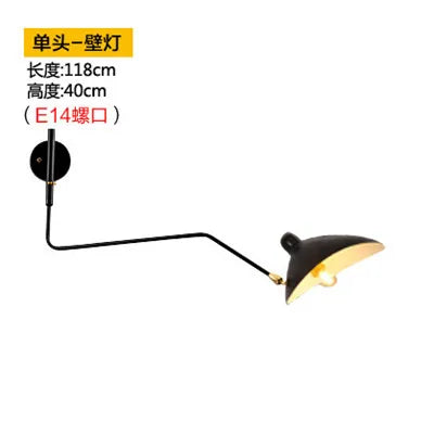 Industrial Dawn Spider Serge Mouille Wall Lamp with Swtich LED Designer