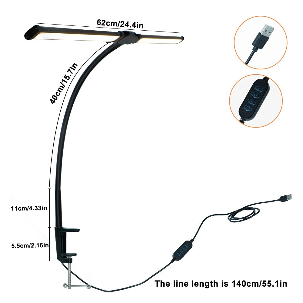 Eye-Care Metal Clip Lamp