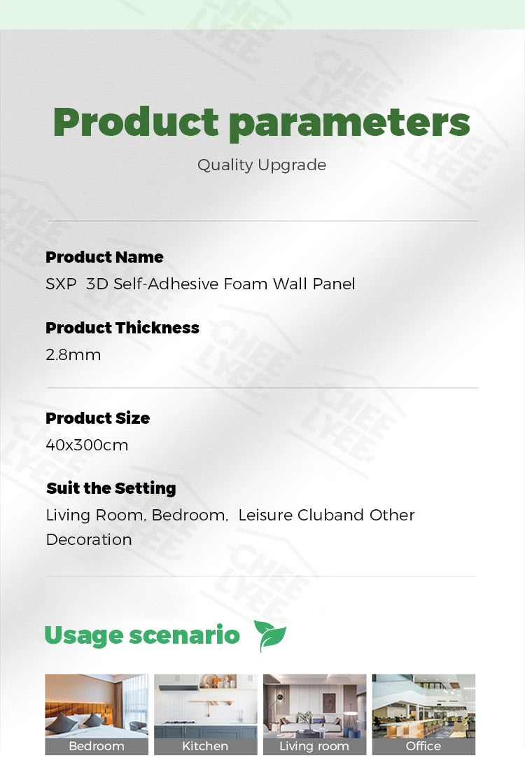 1 Roll Self-Adhesive Wall Panel Sxp Foam Stickers Peel