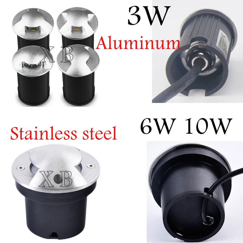 Outdoor Lighting 10W 6W 3W Garden Yard Step Stairs Floor Deck LED