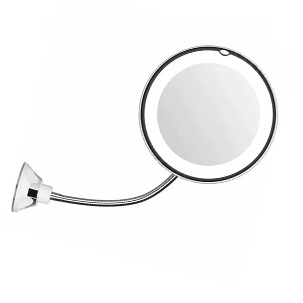 10X Magnifying LED Makeup Mirror with Flexible Gooseneck