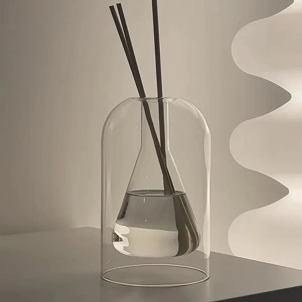 130/200ML Transparent Glass Aromatherapy Diffuser Bottle Glass Storage