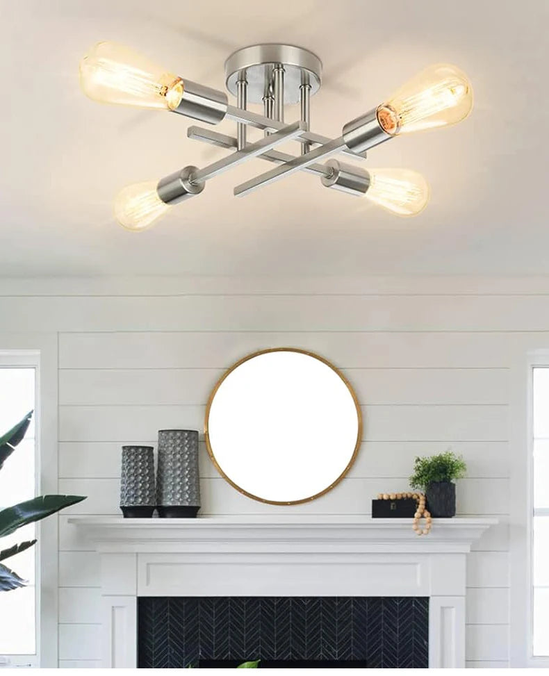 Nordic Semi Recessed Bedroom Chandelier
