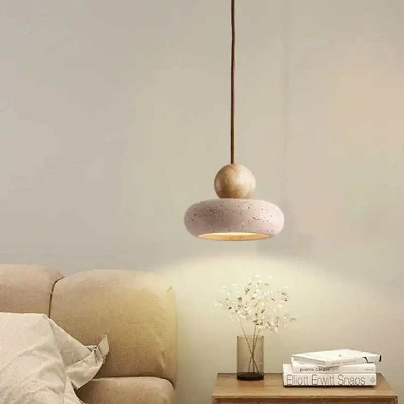Vintage Natural Agate Stone Pendant Light