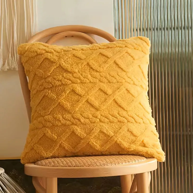 Plush Diamond Tufted Cushion Cover