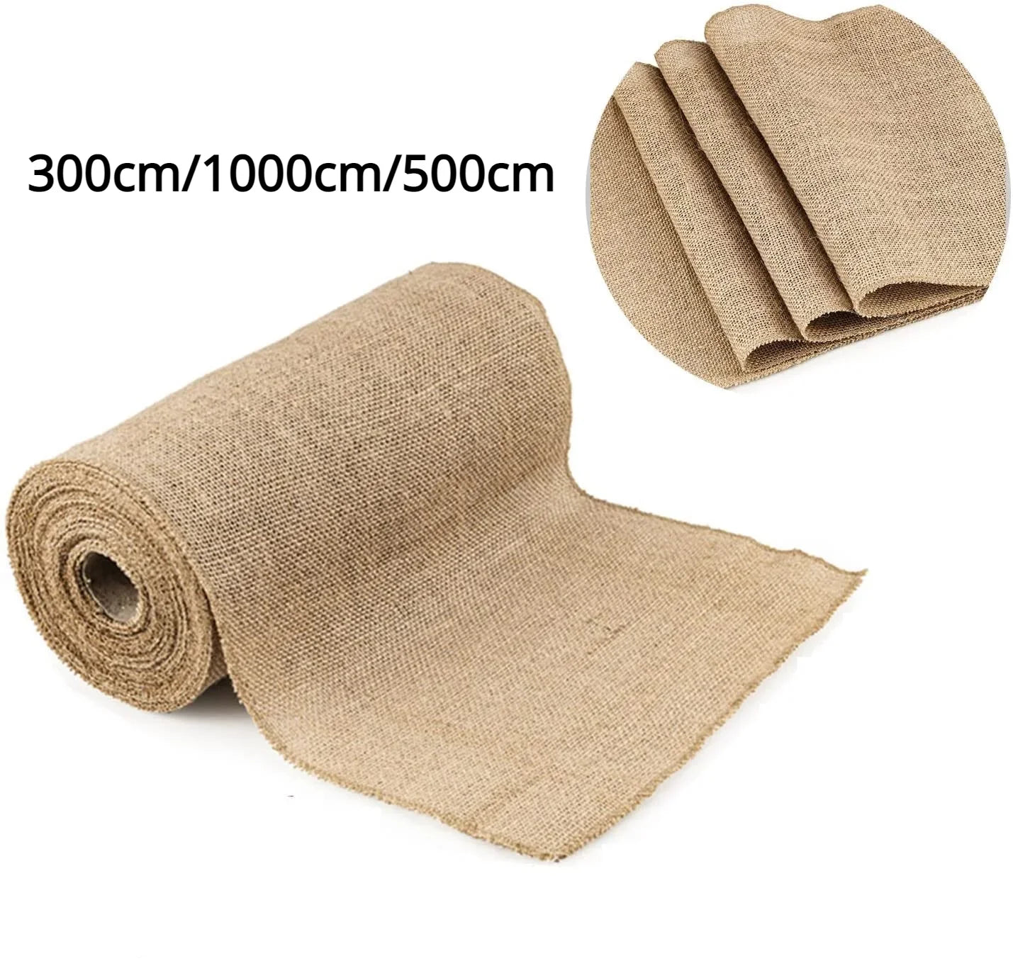 Wide Jute Burlap Table Runner Roll