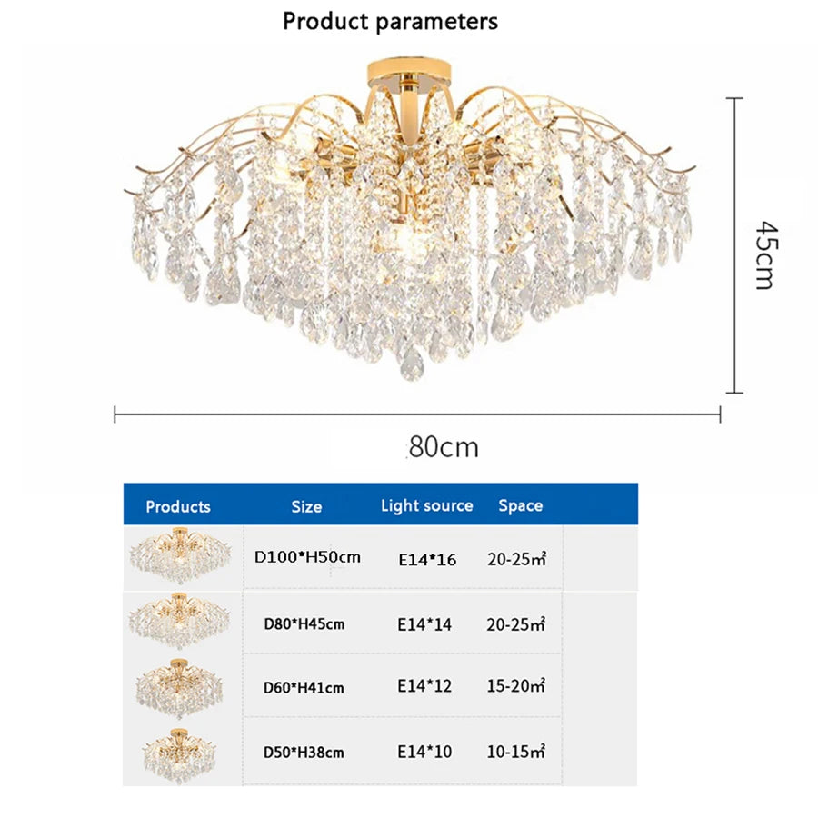 Modern Luxury Crystal Ceiling Chandelier