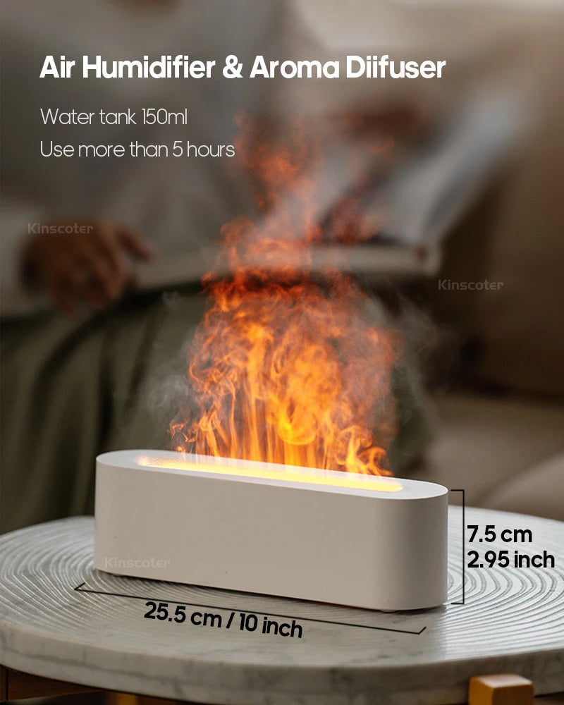 Essential Oil Aroma Diffuser Flame Air Humidifier Ultrasonic Cool Mist