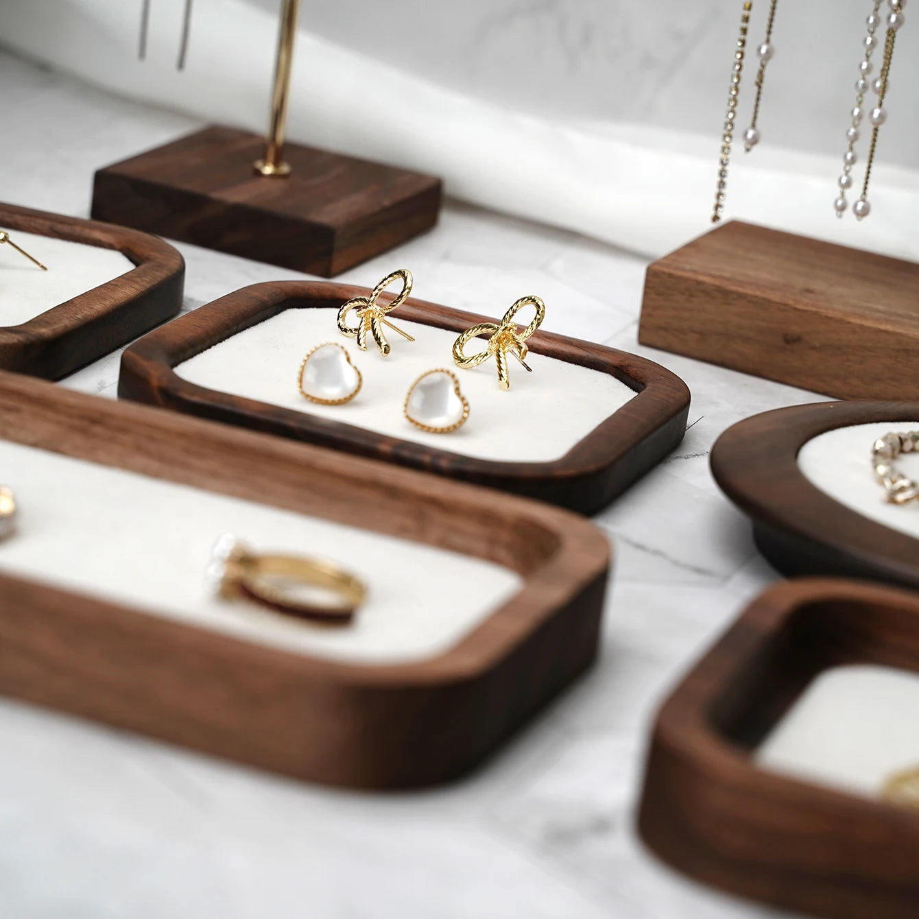 Solid Wood Jewelry Display Tray