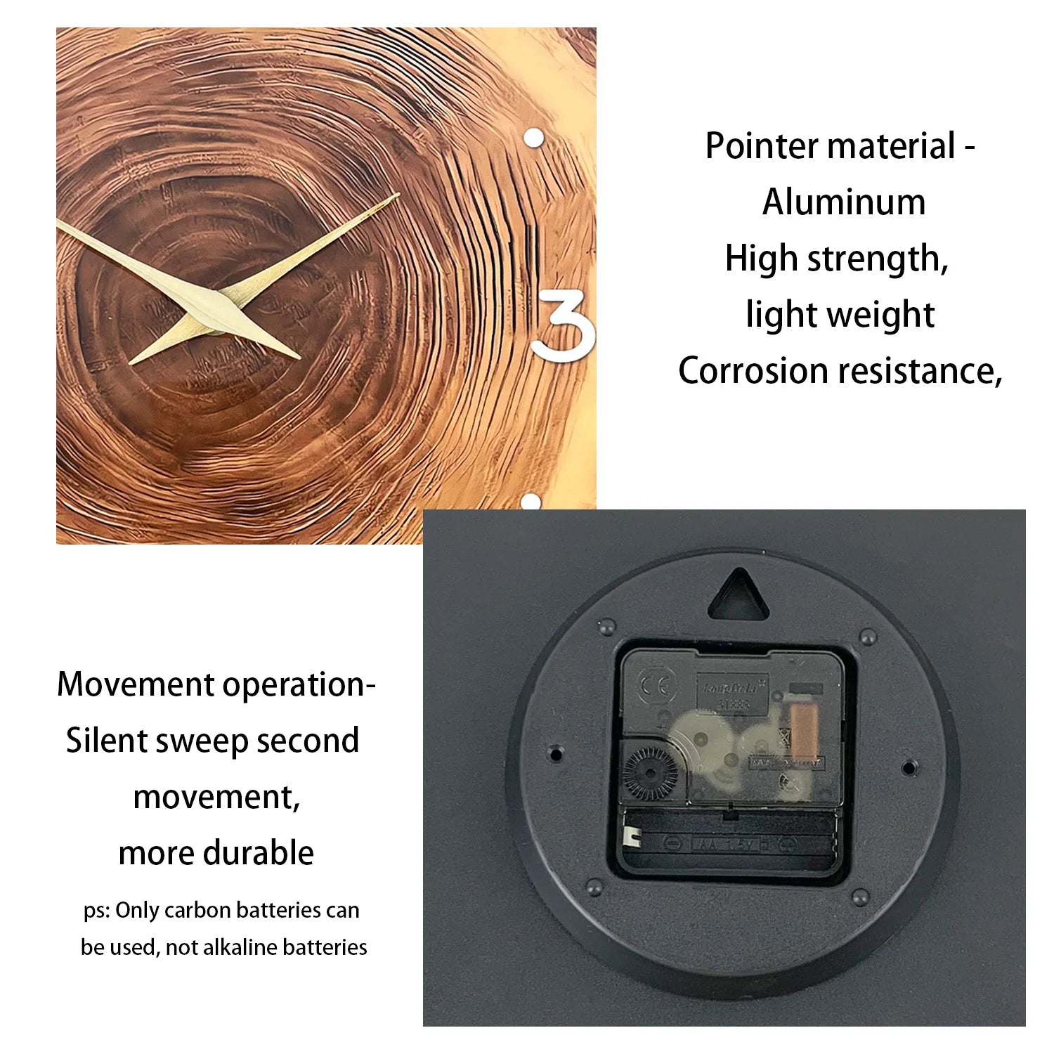 Wooden Ring Veneer Wall Clock