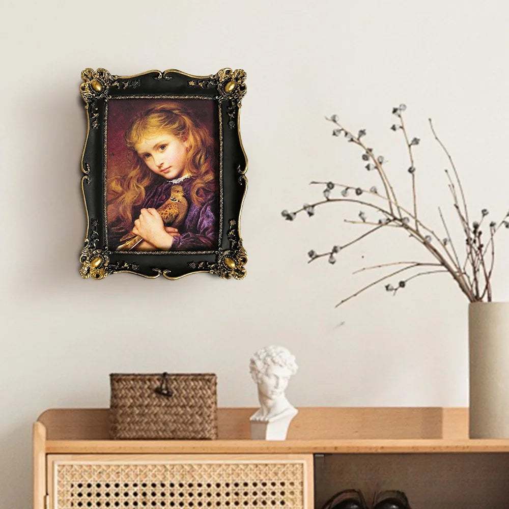 Vintage Black and Gold Picture Frame
