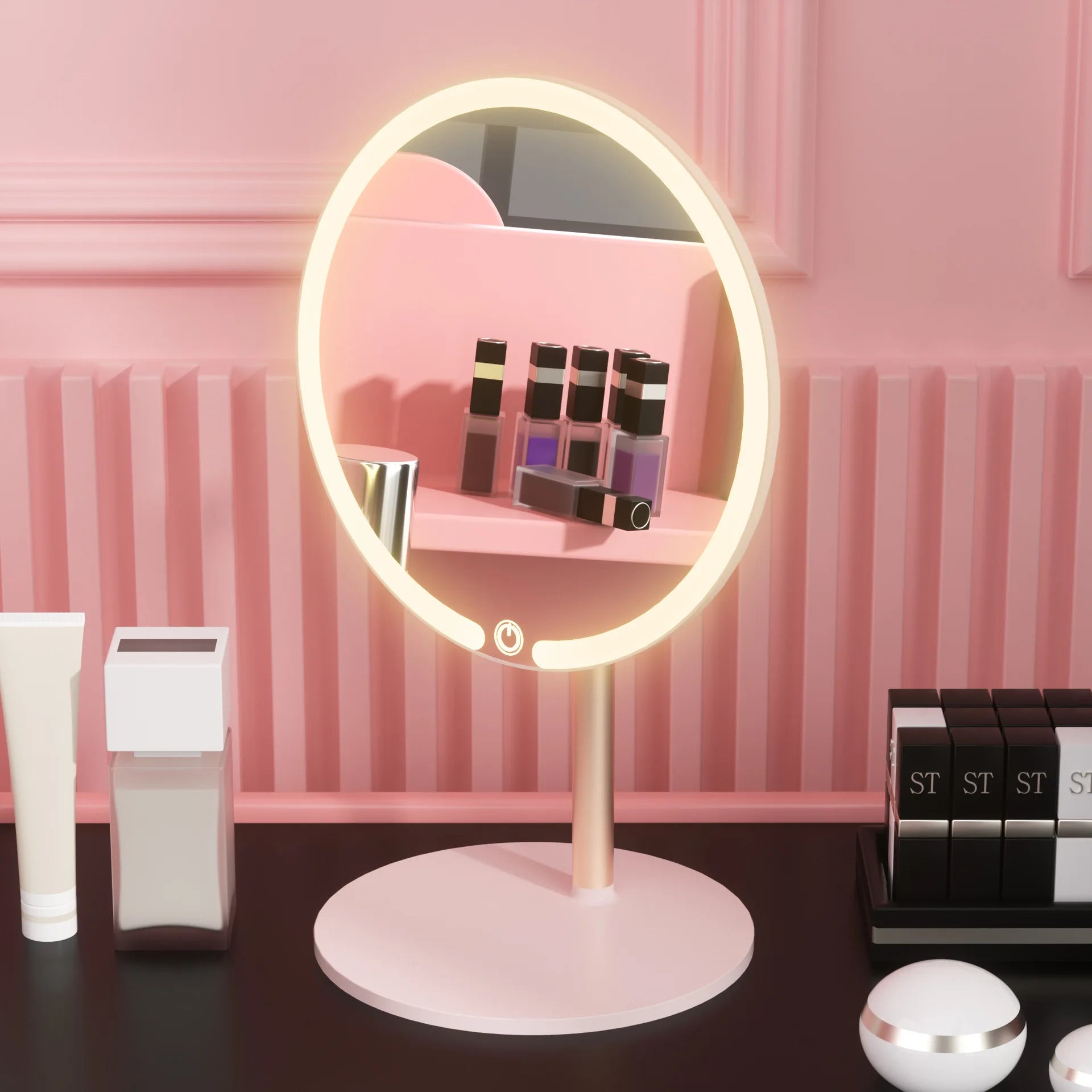 Round LED Makeup Vanity Mirror