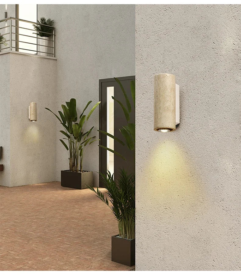 Travertine Wabi Sabi Wall Lamp