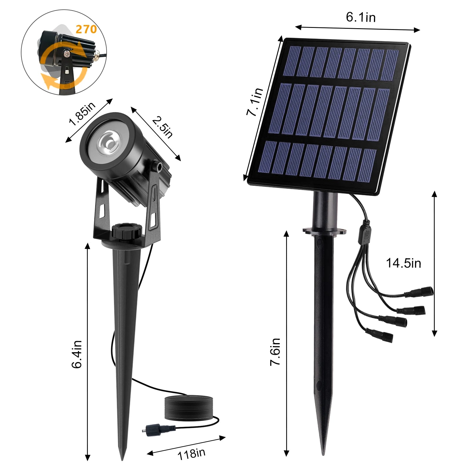 RGB Solar Garden Spotlight