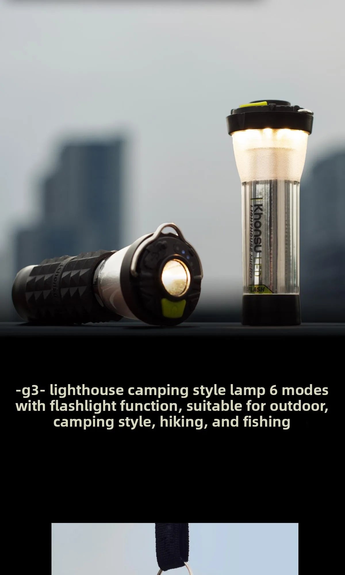 3000mah GZ Lighthouse camping light Super Long Battery Life LED Camping