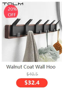 Walnut Wood Wall Coat Hook