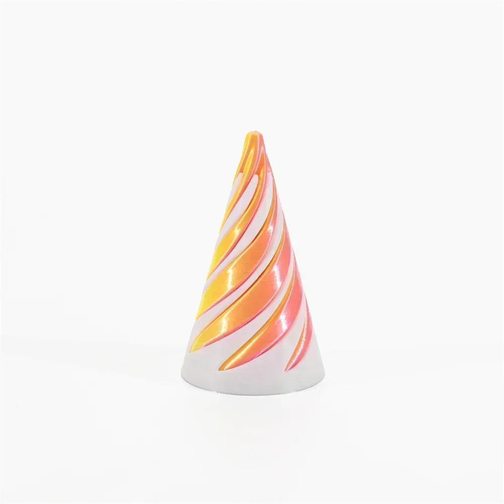 3D Printed Helix Screw Rotating Toys Stress Reducing Tool Pyramid