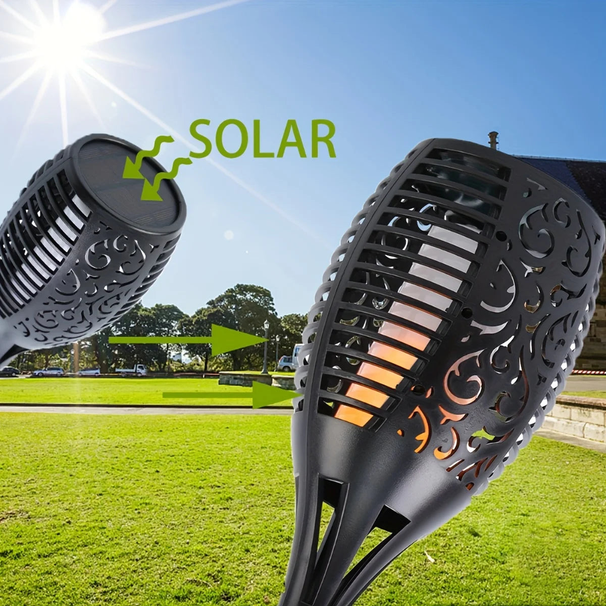 Solar Flame Torch Lights