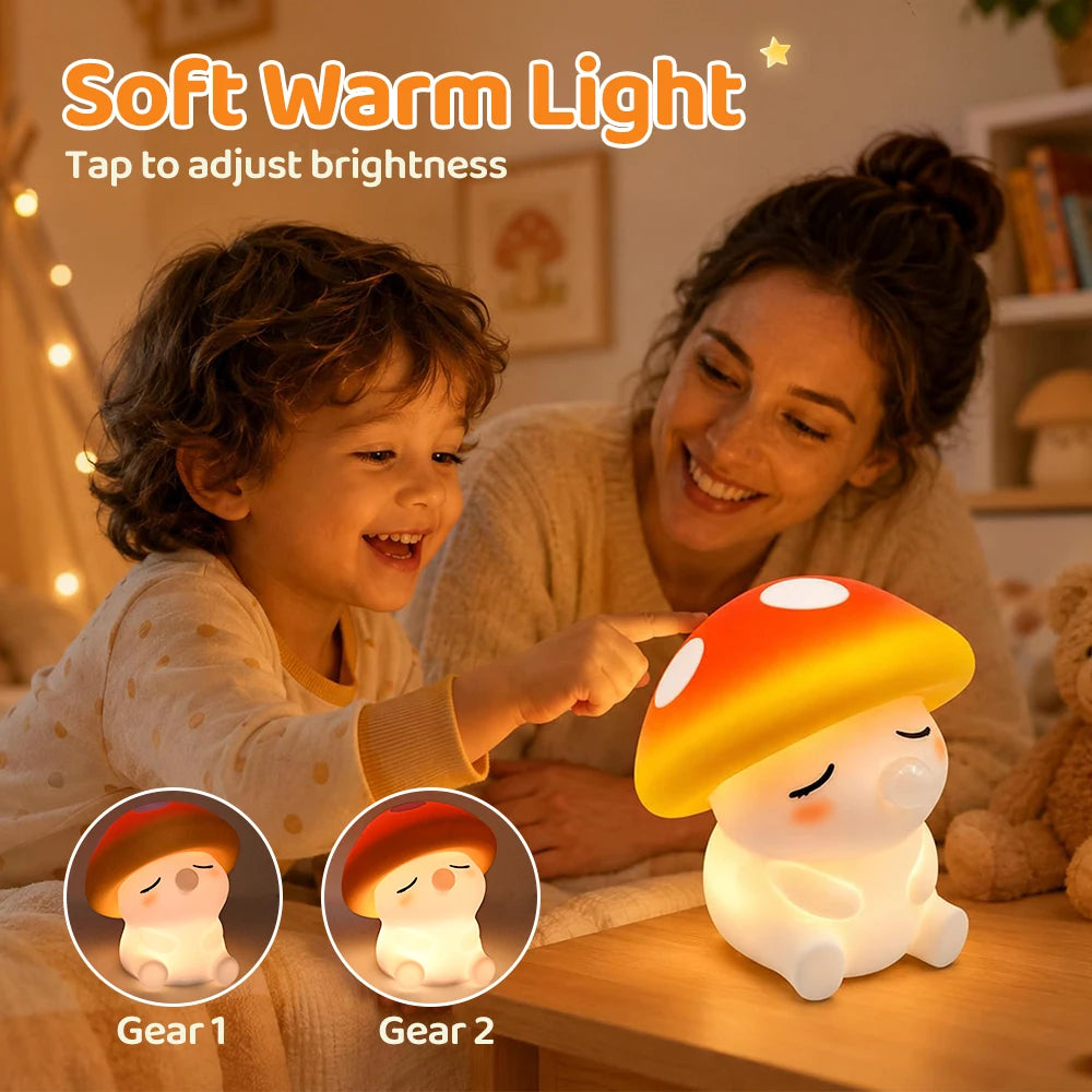 Silicone Tap Control Mushroom Light