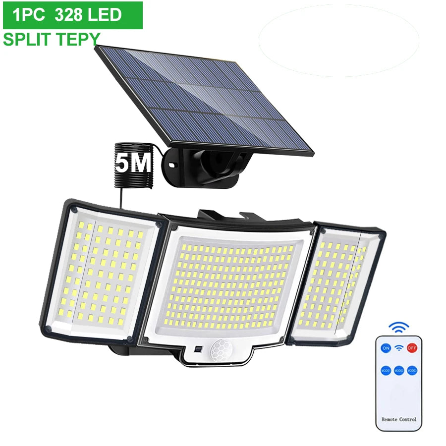 Solar Security Flood Light with Remote