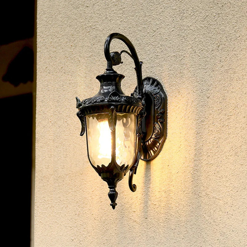Retro Bronze Outdoor Wall Lantern