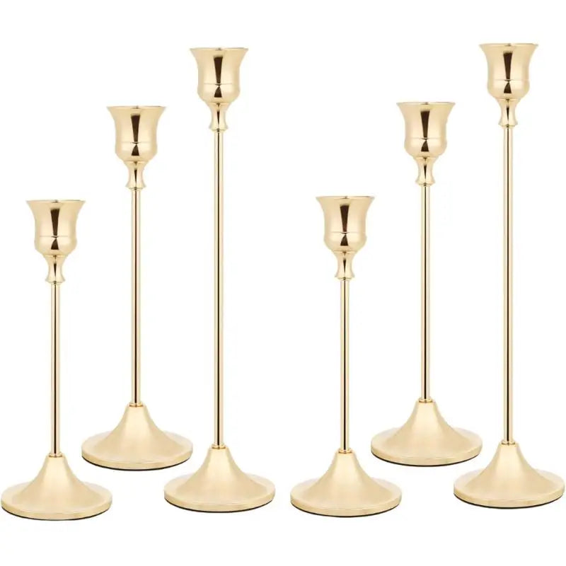 Metal Tabletop Candle Holders Set of 3
