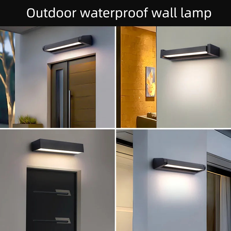 Adjustable Angle LED Lights Outdoor Waterproof Wall Lamp Garden Wiring