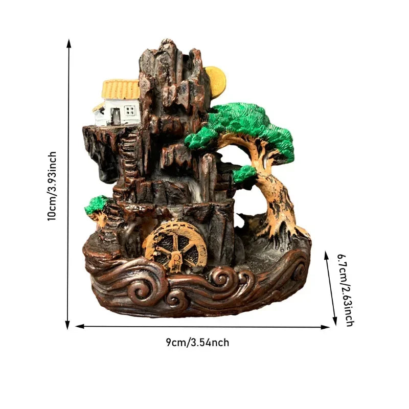 Resin Mountain Backflow Incense Holder