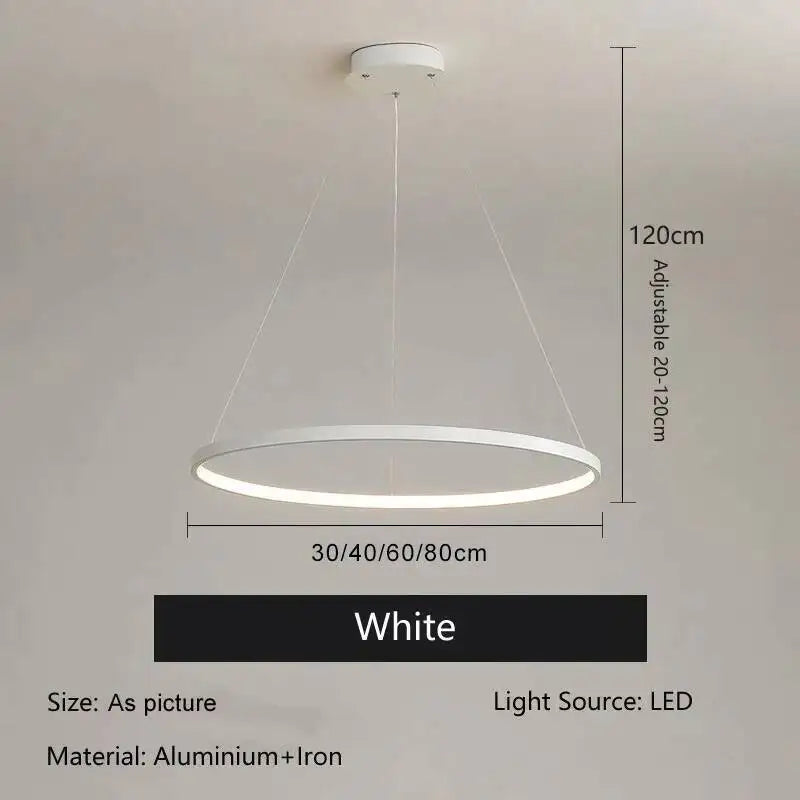 Nordic Aluminium Ring Chandelier