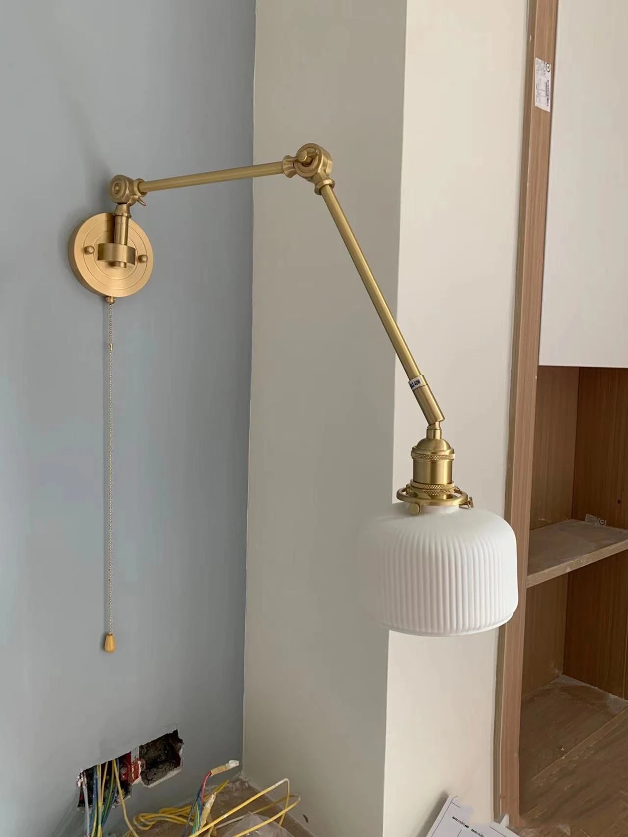 IWHD 2022 New Ceramic Copper LED Wall Lamp Beside Left And Right Rotate