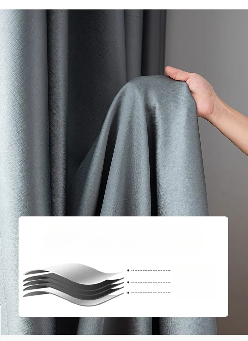 Modern Thermal Insulated Noise Reducing 100% Blackout Curtains