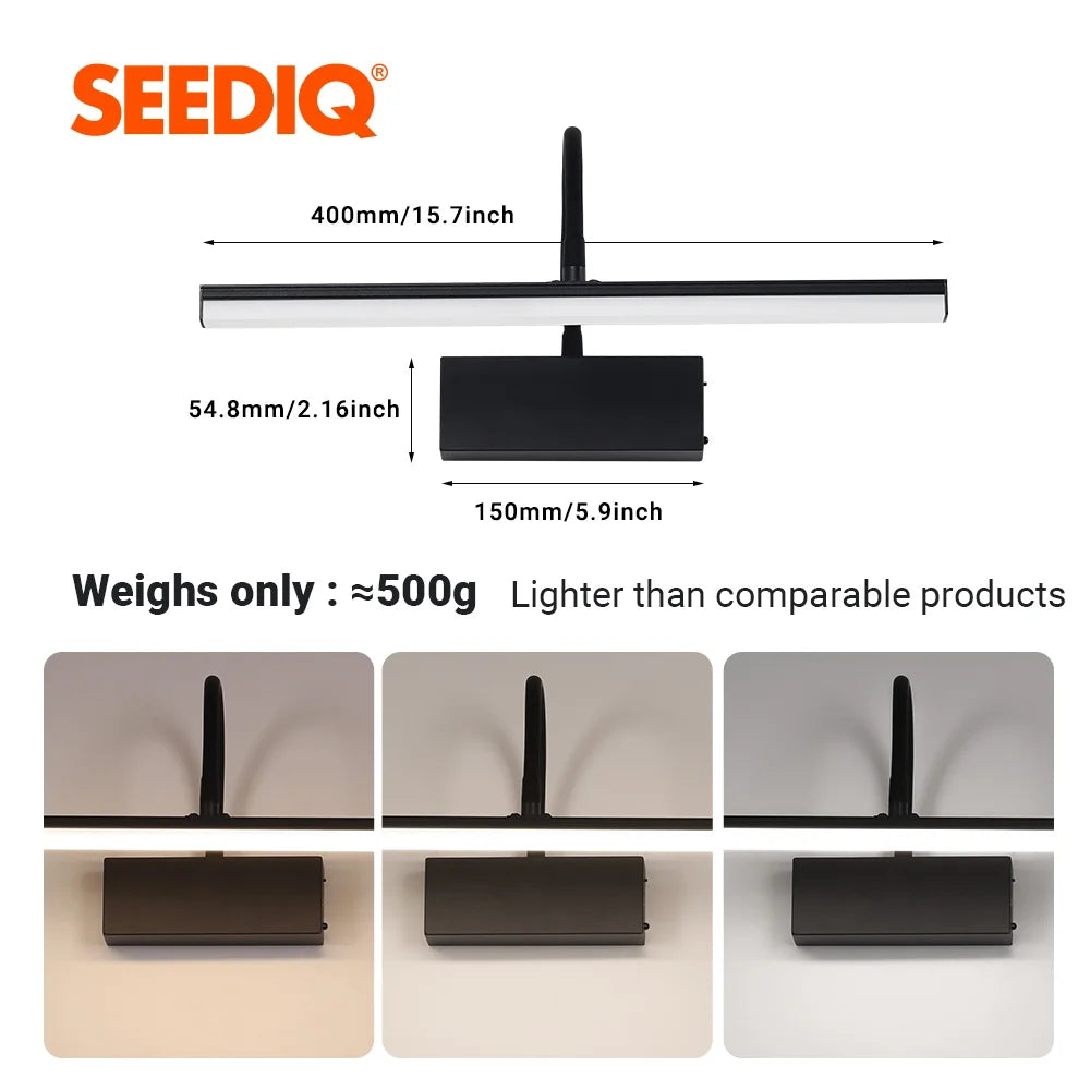 Rechargeable LED Wall Lamp Flexible Adjustable Wall Light Fixtures 40cm