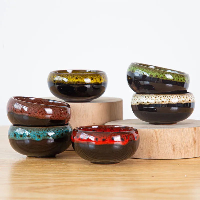 Mini Ceramic Bonsai Pots Set of 6