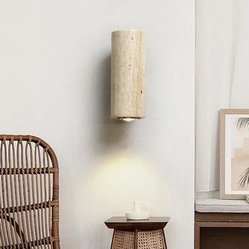 Travertine Wabi Sabi Wall Lamp