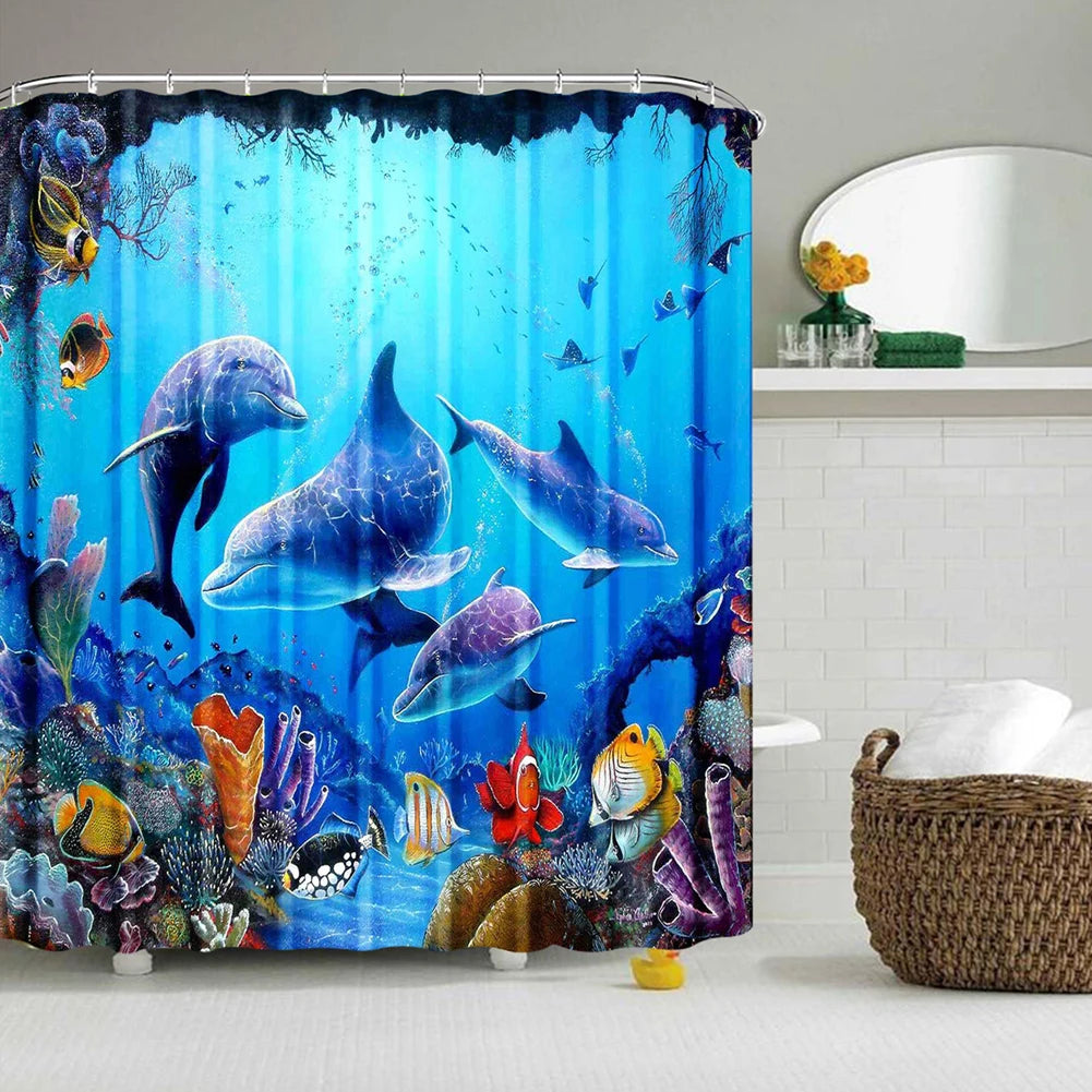 Dolphin Ocean Shower Curtain