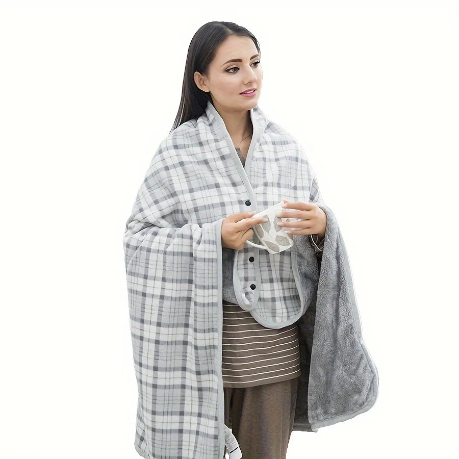 Wearable Flannel Shawl Blanket