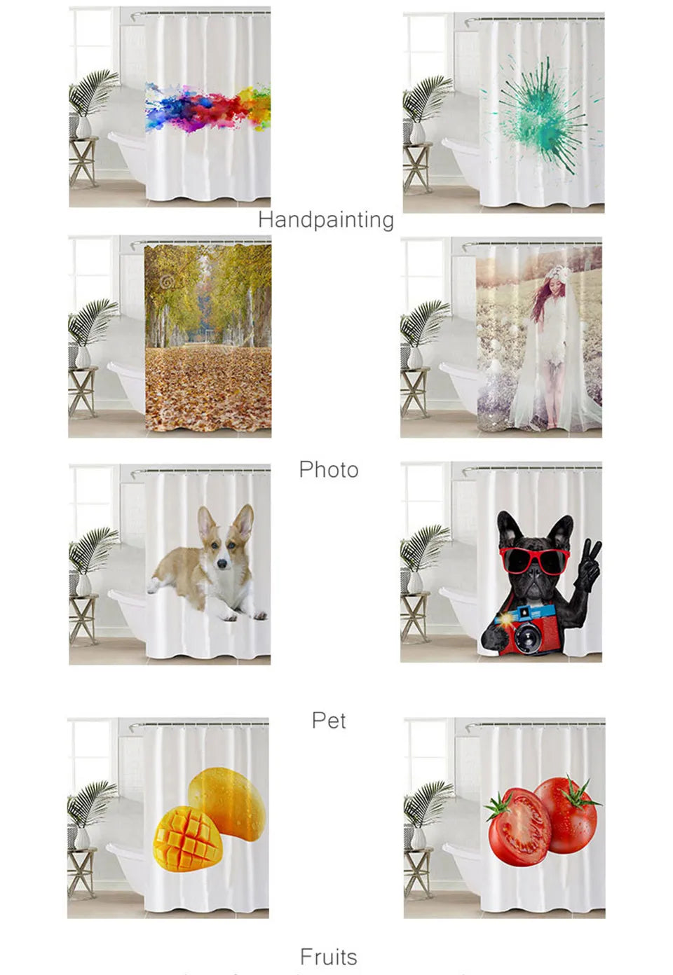 Funny Shower Curtains Bathroom Curtain With Hooks Decor Waterproof Cat