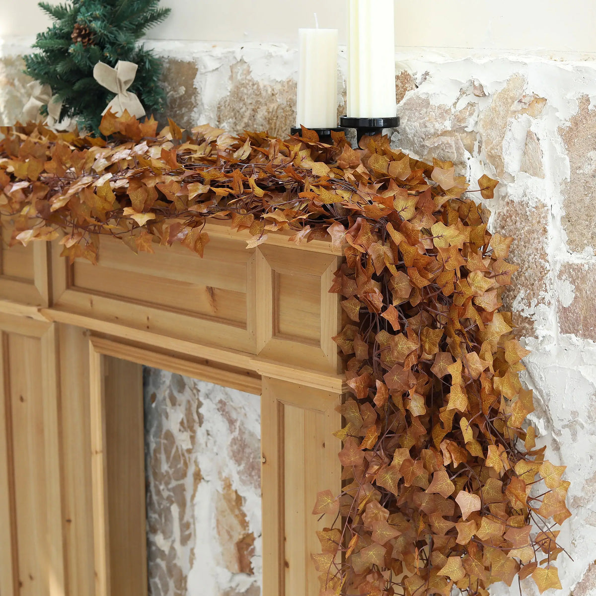 Artificial Maple Leaf Garland, Set of 12